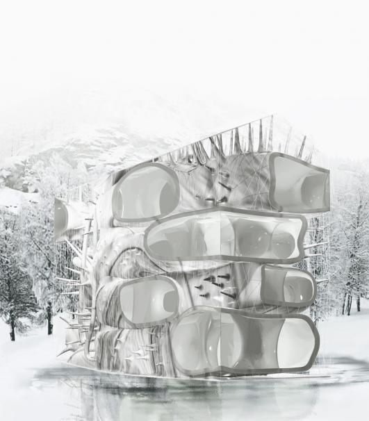 R&Sie(n)/François Roche, Stéphanie Lavaux: Water Flux, Evolene, Schweiz (2009) ©François Roche/R&Sie(n)